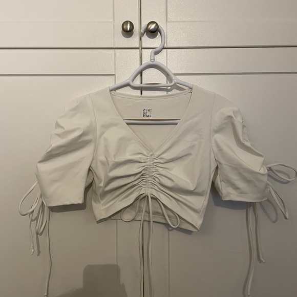 PORT DE BRAS Vero Ruched Crop Top - Picture 3 of 6